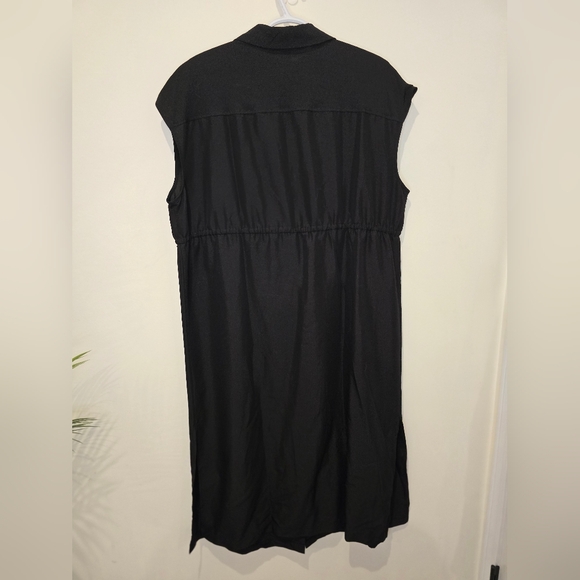 Old Navy Maternity Dolman Sleeve Utility Midi Dress size L black and green - Picture 4 of 10